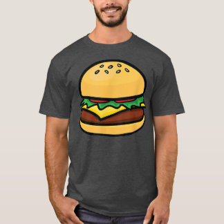 Cheeseburger Emoticon  Hamburger Cheese BBQ  T-Shirt