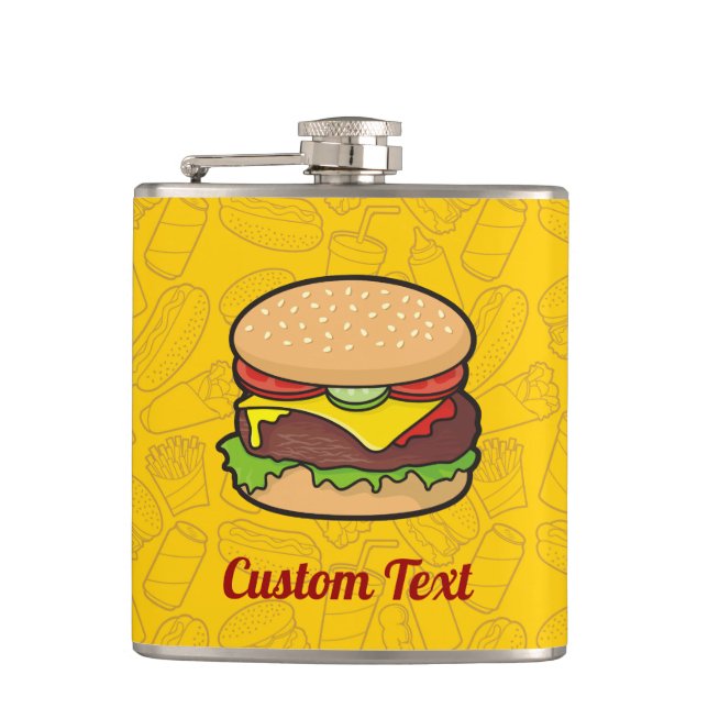 Cheeseburger Flask (Front)