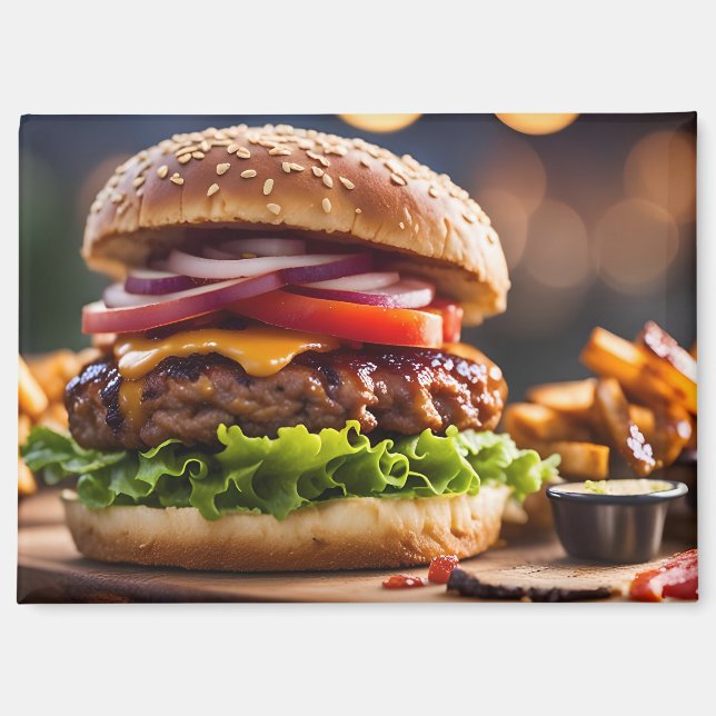 Cheeseburger & Fries Magnet (Front)
