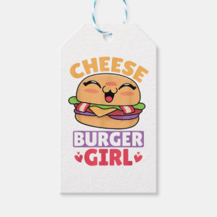 Cheeseburger Girl, Hamburger Women and Cheeseburge Gift Tags