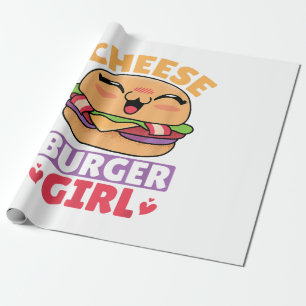 Cheeseburger Girl, Hamburger Women and Cheeseburge Wrapping Paper