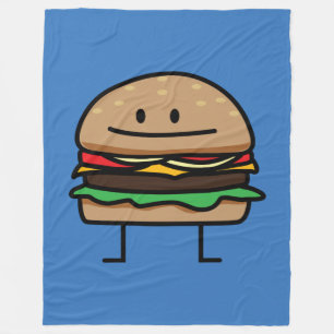 Cheeseburger Hamburger ground meat Beef cheese bun Fleece Blanket