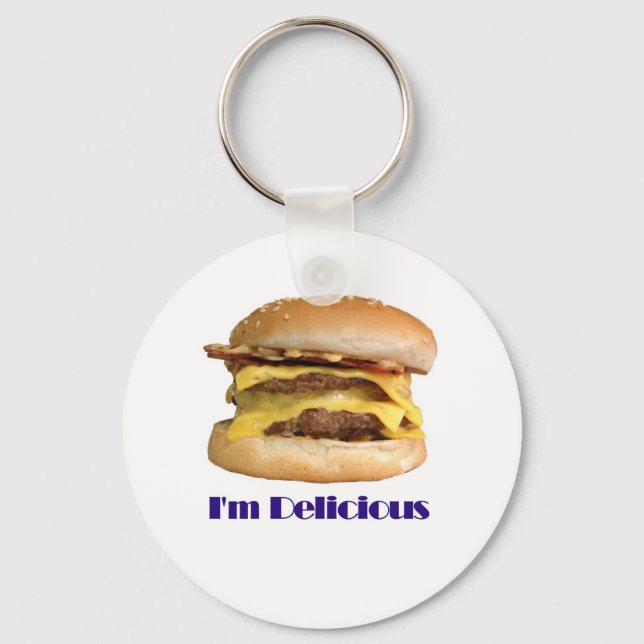 cheeseburger - I'm Delicious Key Ring (Front)
