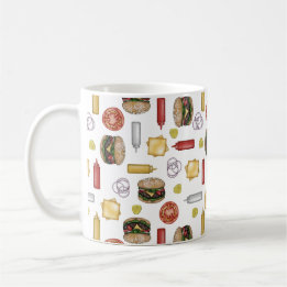 Cheeseburger Ingredients - White Coffee Mug