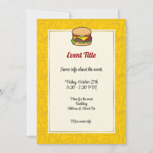 Cheeseburger Invitation
