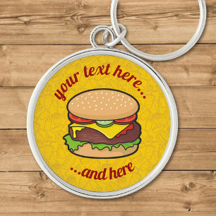 Cheeseburger Key Ring