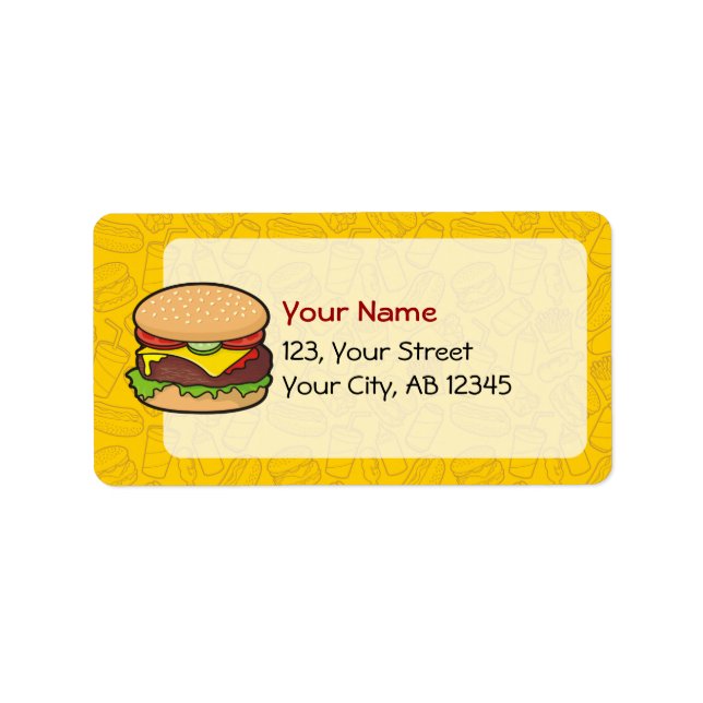 Cheeseburger Label (Front)