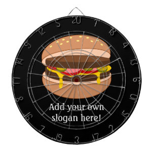 Cheeseburger - Novelty Food Image with Own Text Dartboard