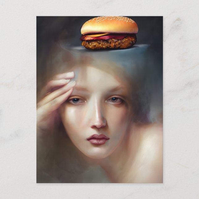 Cheeseburger on My Mind Postcard (Front)