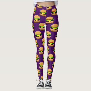 Cheeseburger Pattern Leggings