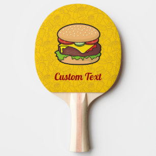 Cheeseburger Ping Pong Paddle
