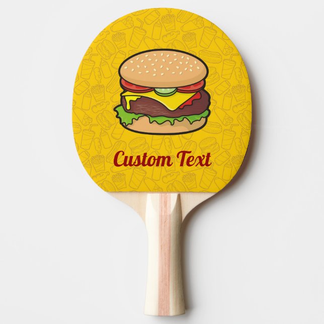 Cheeseburger Ping Pong Paddle (Front)