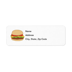 Cheeseburger Return Address Label