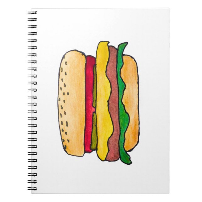 Cheeseburger Spiral Notebook and Recipe Book (Front)