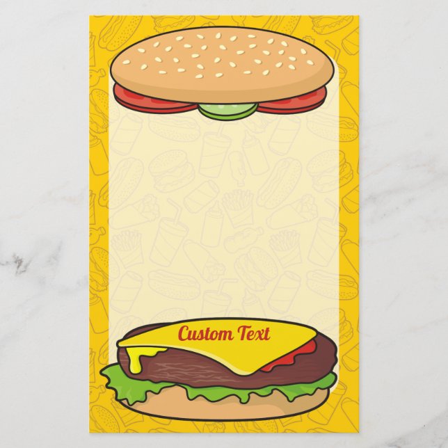 Cheeseburger Stationery (Front)