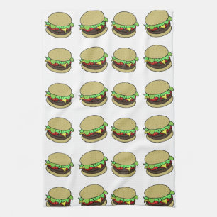 Cheeseburger Tea Towel
