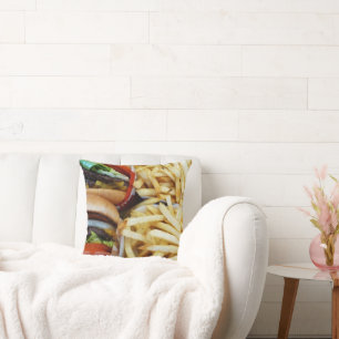 Cheeseburgers and Fries Cushion