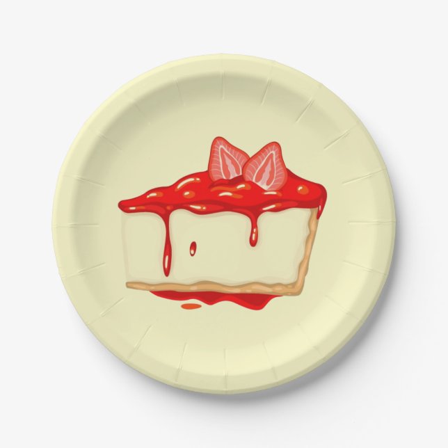 Cheesecake afternoon or morning tea party paper plate (Front)