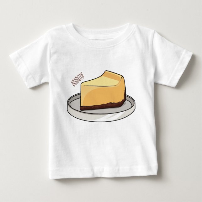 Cheesecake cartoon illustration baby T-Shirt (Front)