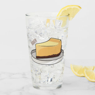 Cheesecake cartoon illustration glass