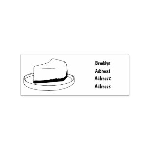 Cheesecake cartoon illustration rubber stamp