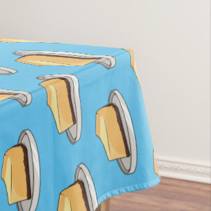 Cheesecake cartoon illustration tablecloth
