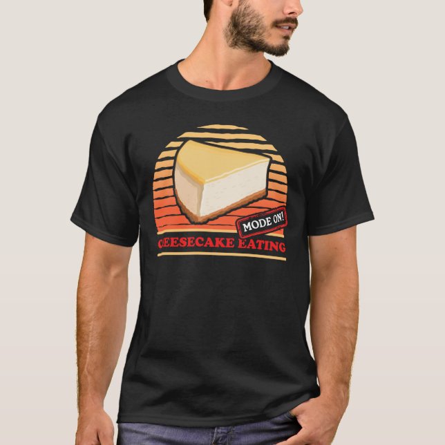 Cheesecake Lover Eating Cheesecake T-Shirt (Front)