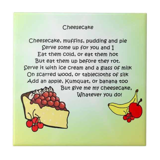 Cheesecake Poem Tile (Front)