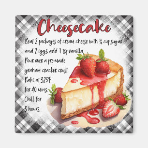 Cheesecake recipe magnet