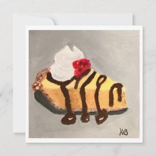 Cheesecake with Raspberries Card