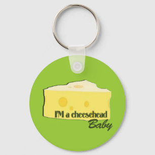 cheesehead baby key ring