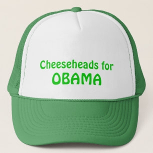 Cheeseheads for Obama Trucker Hat, Green Hat