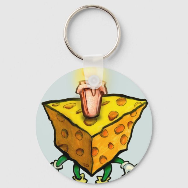 Cheesy Birthday Key Ring (Front)