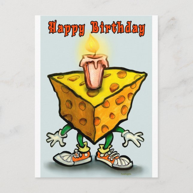 Cheesy Birthday Postcard (Front)