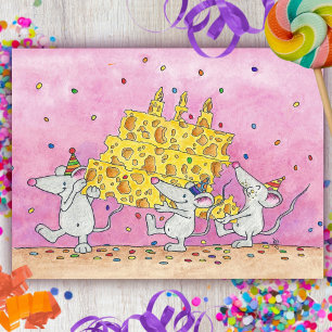 CHEESY BIRTHDAY WISHES postcard by Nicole Janes