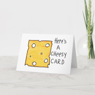 Cheesy Card, Funny Cheese Greeting, Foodie Card