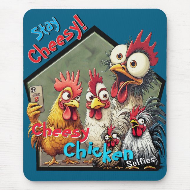 Cheesy Chickens Meetup Mouse Pad  (Front)