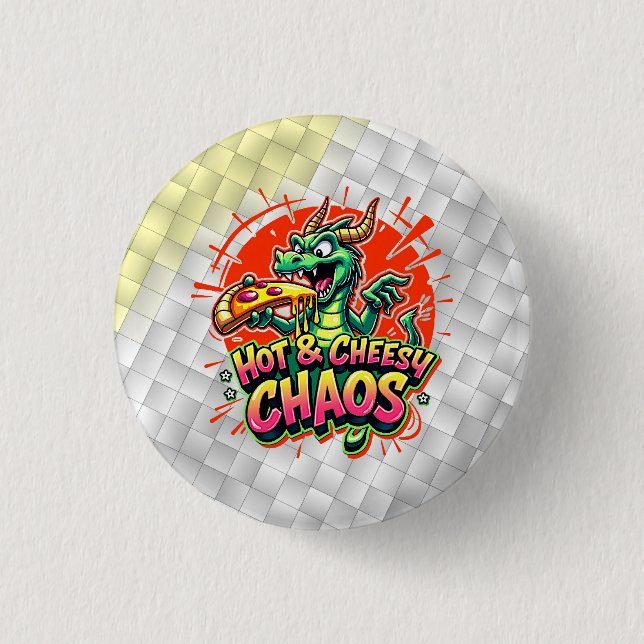 Cheesy Dragon Delight 3 Cm Round Badge (Front)