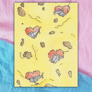 Cheesy Hearts Valentine's Day Holiday Postcard