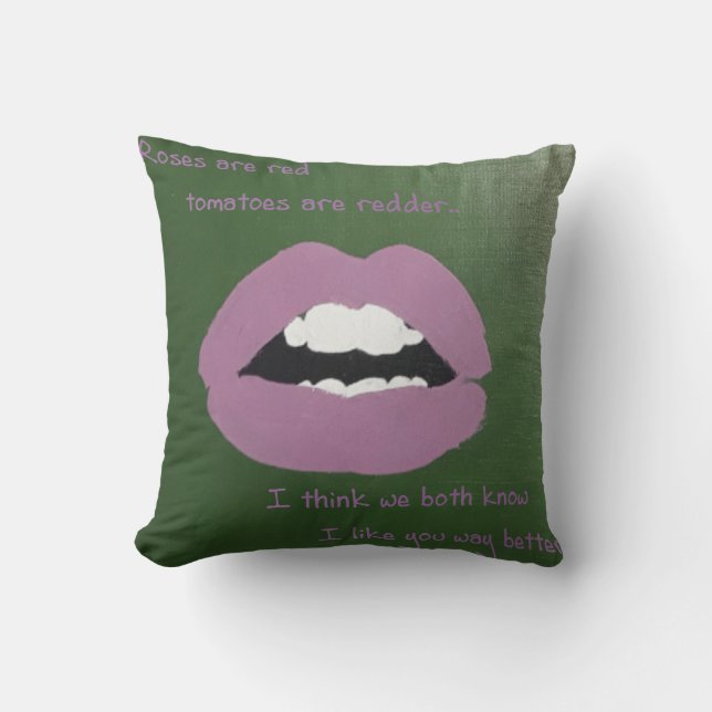 Cheesy Lines for Valentine's pillow (Front)