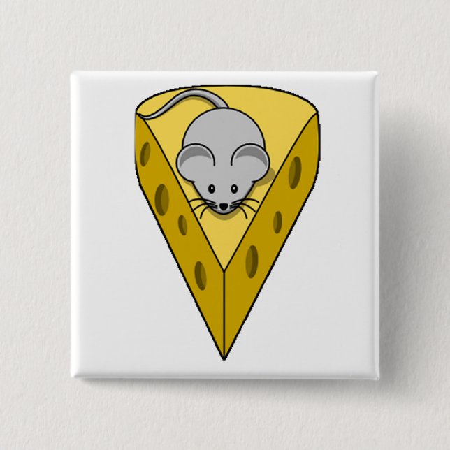 Cheesy Mouse 15 Cm Square Badge (Front)