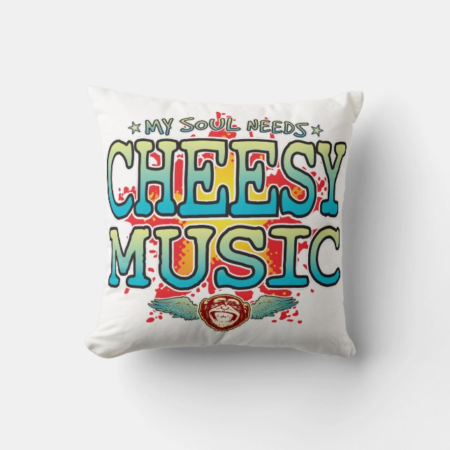 Cheesy Music Soul Cushion (Front)