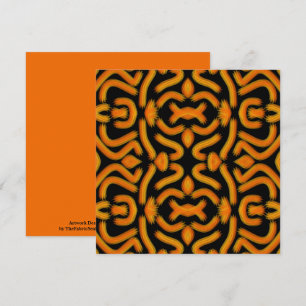 Cheesy Noodle Doodle Art Mirrored Image Pattern Card