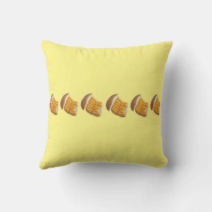 Cheesy Puff Patterned Pillow. Cushion