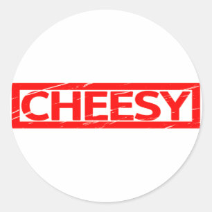 Cheesy Stamp Classic Round Sticker
