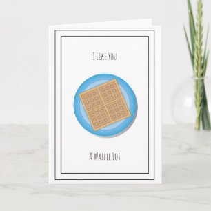 Cheesy Valentine's Day Card - Waffle