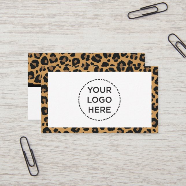 Cheeta Print Business Card (Front/Back In Situ)