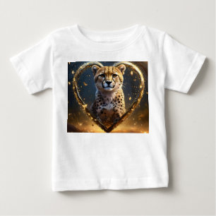 Cheetah: A Golden Love Heart Baby T-Shirt