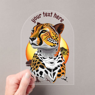 Cheetah African Feline Wild Animal Acrylic Invitations