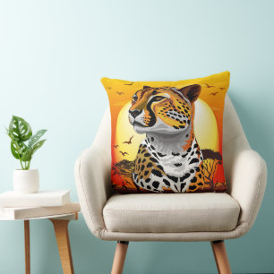Cheetah African Feline Wild Animal Cushion